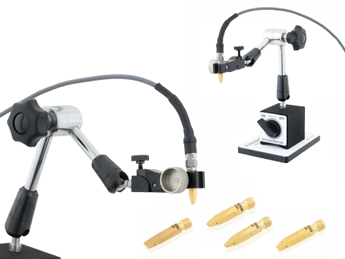 image of coaxial GS/GSG probes and probe positioner